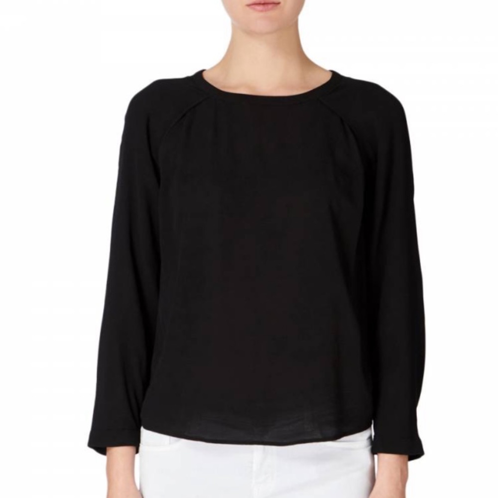 All Saints Lucas Vented Shoulder Long Sleeve Blouse